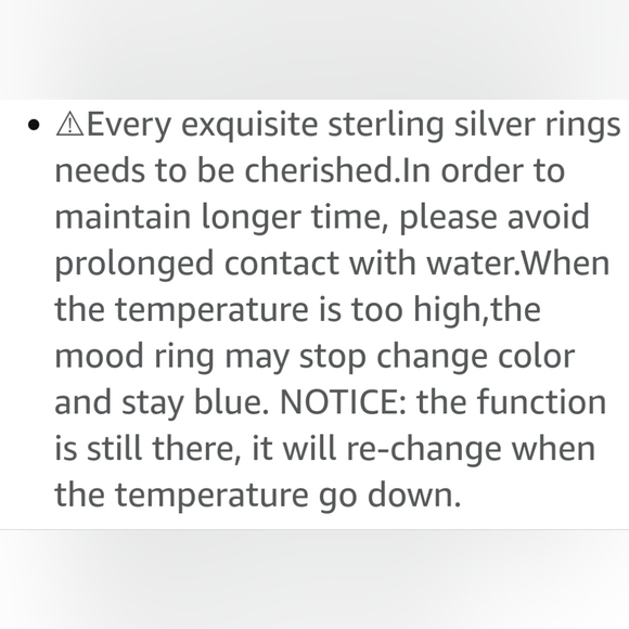 Sterling silver 925 mood ring. Temperature Color changing - Picture 5 of 9
